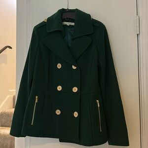 Kenneth Cole Emerald Green Pea Coat